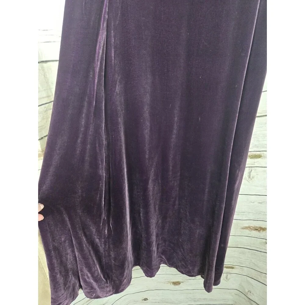 Eileen Fisher Purple Velvet Dress XS Silk Blend Whimsigoth Witchy